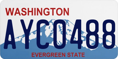 WA license plate AYC0488