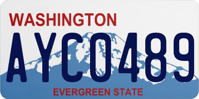 WA license plate AYC0489