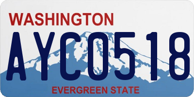 WA license plate AYC0518