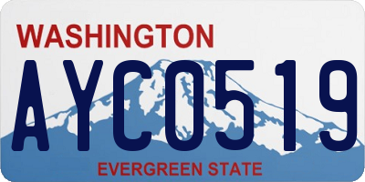 WA license plate AYC0519