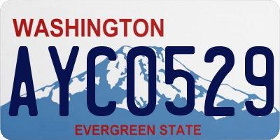 WA license plate AYC0529