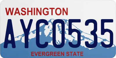 WA license plate AYC0535