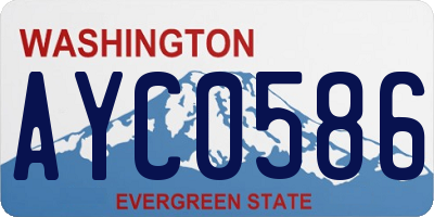 WA license plate AYC0586