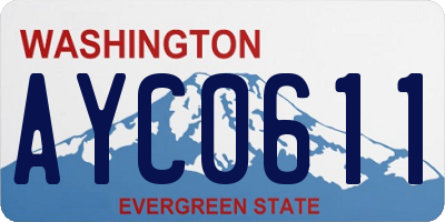 WA license plate AYC0611