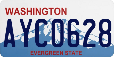 WA license plate AYC0628