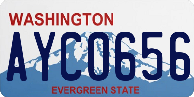 WA license plate AYC0656