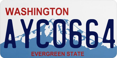 WA license plate AYC0664