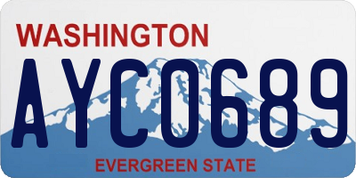 WA license plate AYC0689