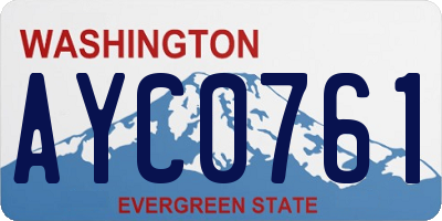 WA license plate AYC0761