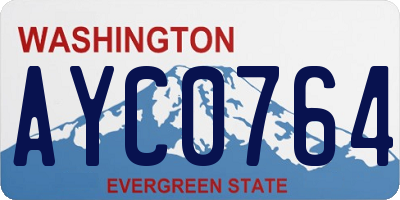 WA license plate AYC0764