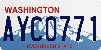 WA license plate AYC0771
