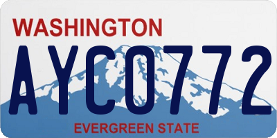 WA license plate AYC0772