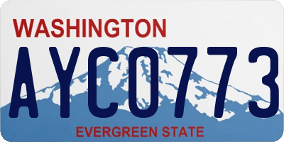 WA license plate AYC0773