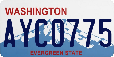 WA license plate AYC0775