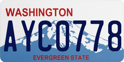 WA license plate AYC0778