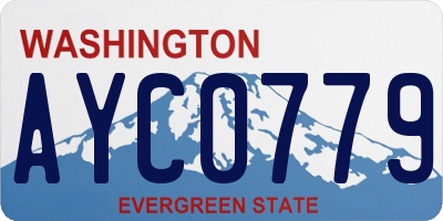 WA license plate AYC0779