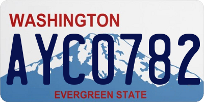 WA license plate AYC0782