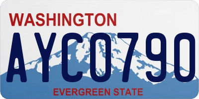 WA license plate AYC0790