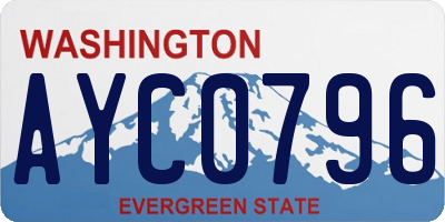 WA license plate AYC0796