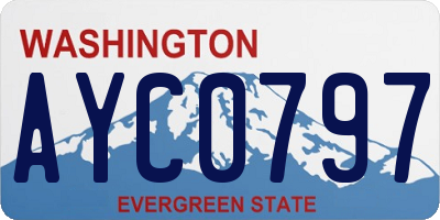 WA license plate AYC0797