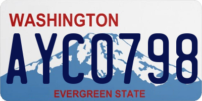 WA license plate AYC0798