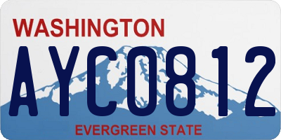 WA license plate AYC0812