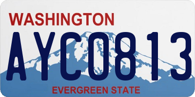 WA license plate AYC0813