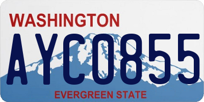 WA license plate AYC0855