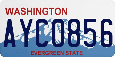 WA license plate AYC0856