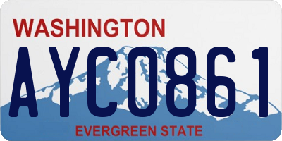 WA license plate AYC0861