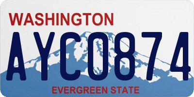 WA license plate AYC0874