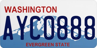 WA license plate AYC0888
