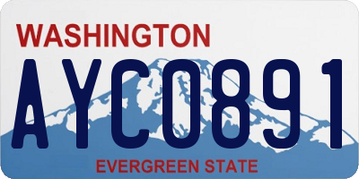WA license plate AYC0891