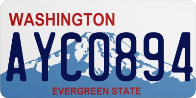 WA license plate AYC0894