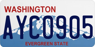 WA license plate AYC0905