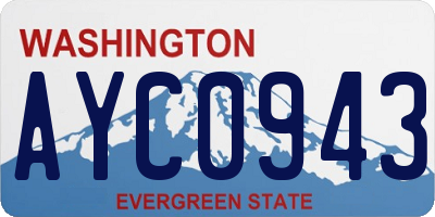 WA license plate AYC0943