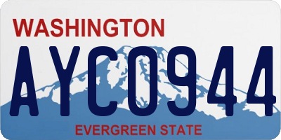 WA license plate AYC0944