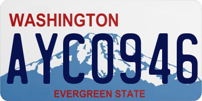 WA license plate AYC0946