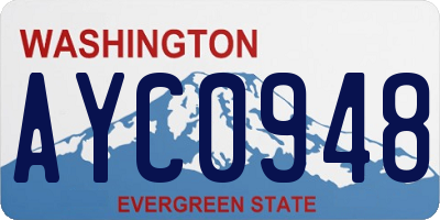 WA license plate AYC0948