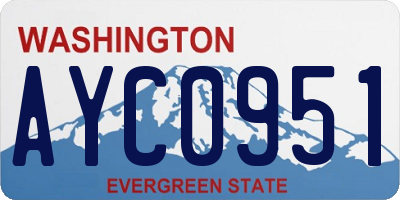 WA license plate AYC0951