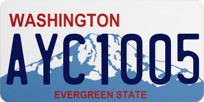 WA license plate AYC1005