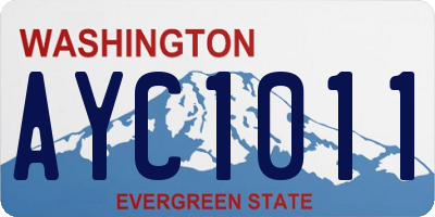 WA license plate AYC1011