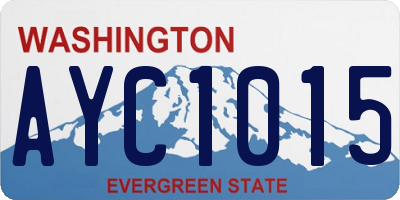 WA license plate AYC1015