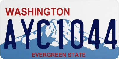 WA license plate AYC1044