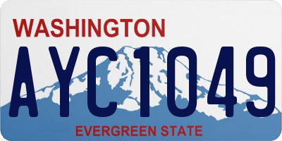 WA license plate AYC1049