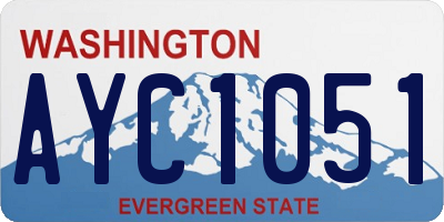 WA license plate AYC1051