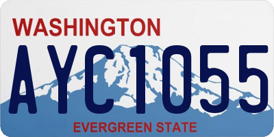 WA license plate AYC1055
