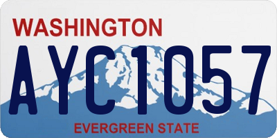 WA license plate AYC1057