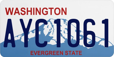 WA license plate AYC1061
