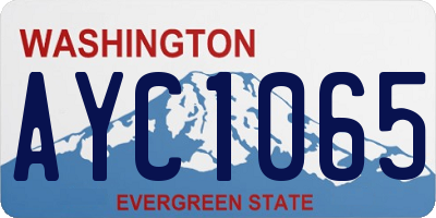 WA license plate AYC1065